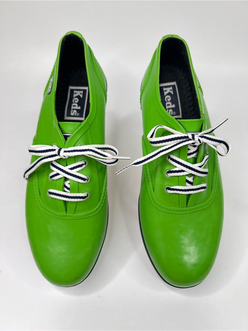 Keds Women’s Rubberized Green/Navy Puddle Jumper Low Top Lace Up Sneaker Size 9 - Picture 12 of 14